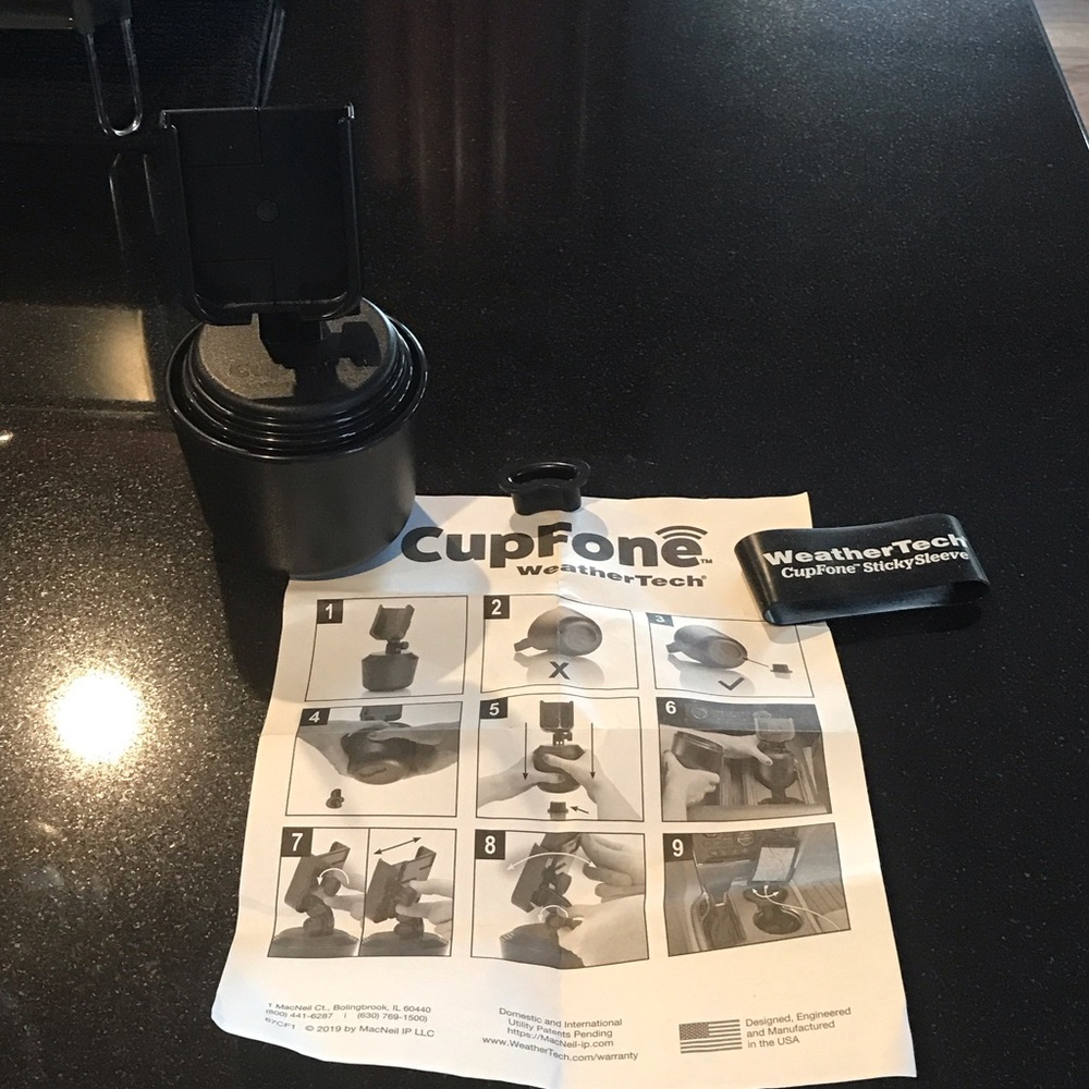 WeatherTech Black CupFone Cell Phone Holder